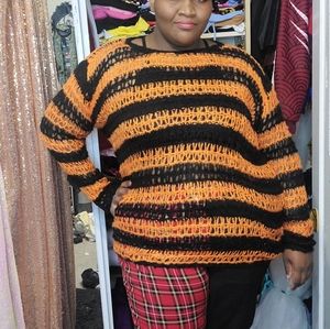 Killstar orange black sweater  4xl